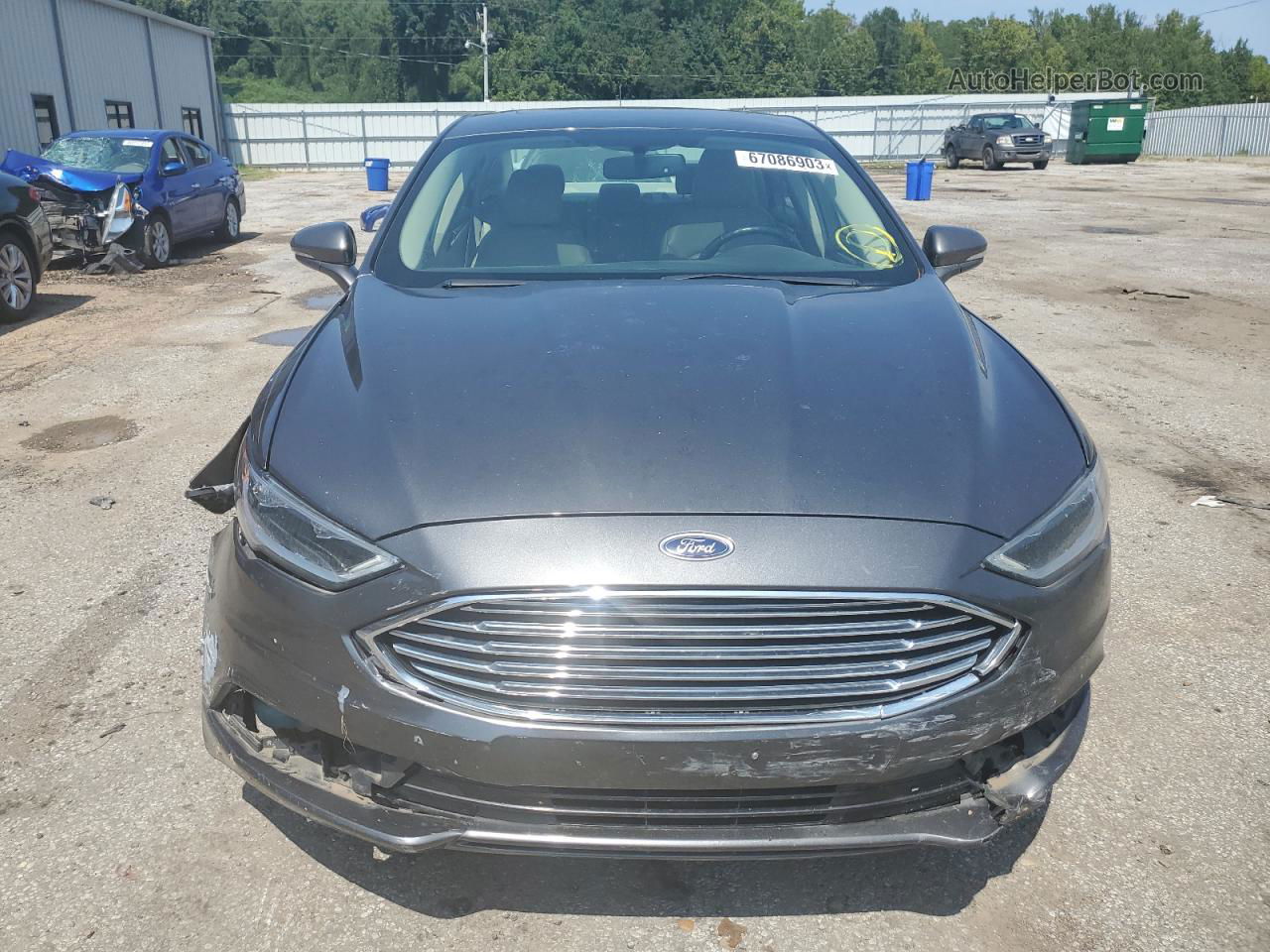 2017 Ford Fusion Se Серый vin: 3FA6P0HD7HR404427