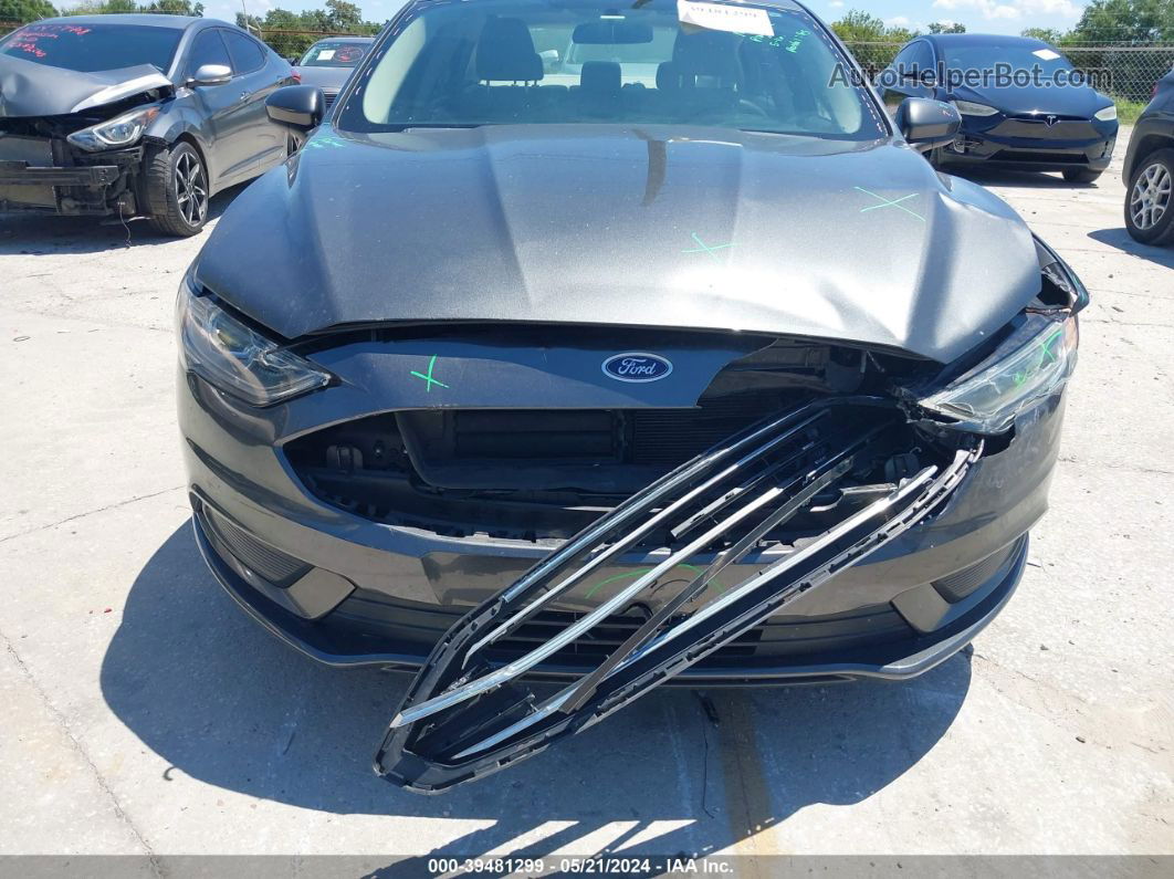 2018 Ford Fusion Se Gray vin: 3FA6P0HD7JR195860