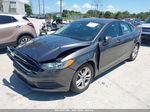 2018 Ford Fusion Se Gray vin: 3FA6P0HD7JR195860