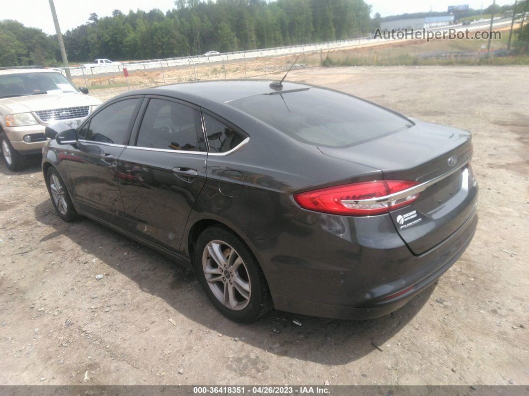 2018 Ford Fusion Se Gray vin: 3FA6P0HD7JR200393