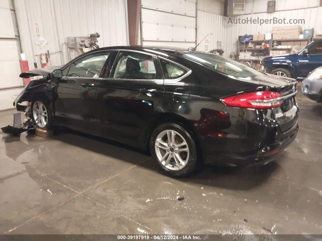 2018 Ford Fusion Se Black vin: 3FA6P0HD7JR203682