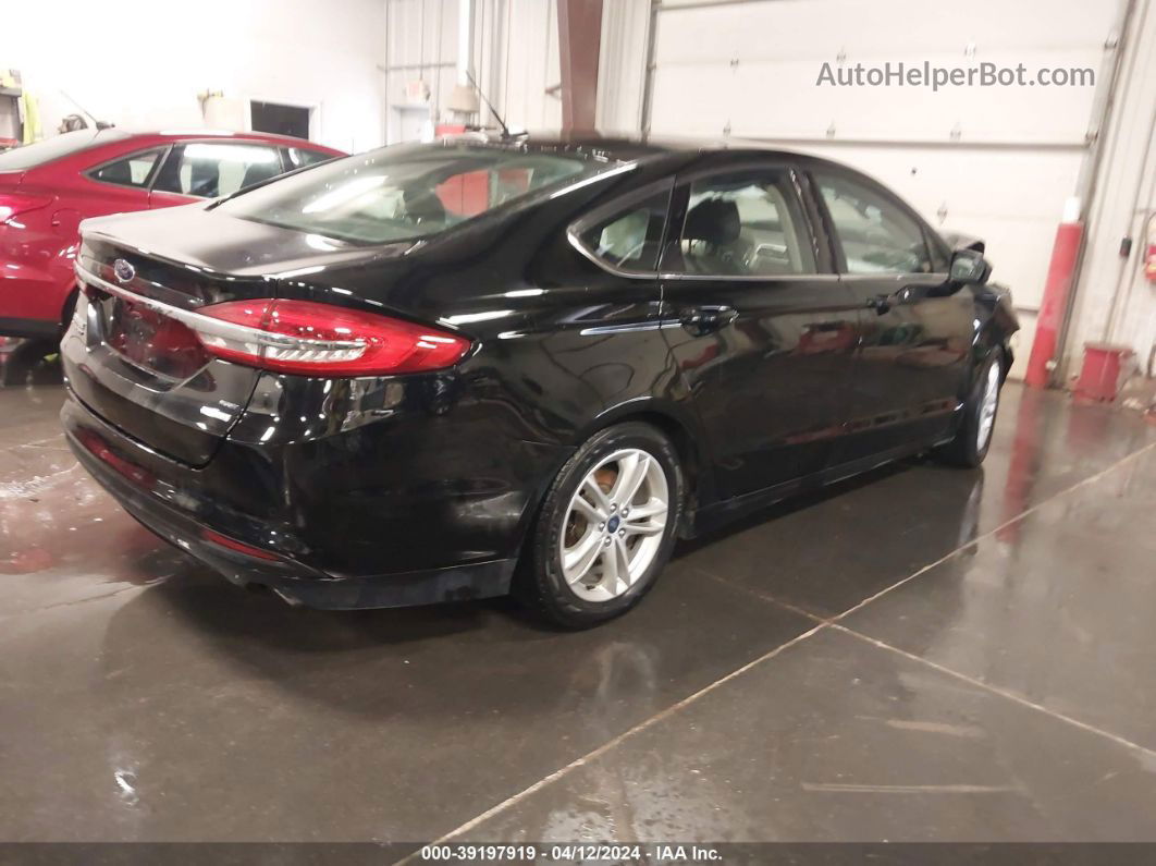 2018 Ford Fusion Se Black vin: 3FA6P0HD7JR203682