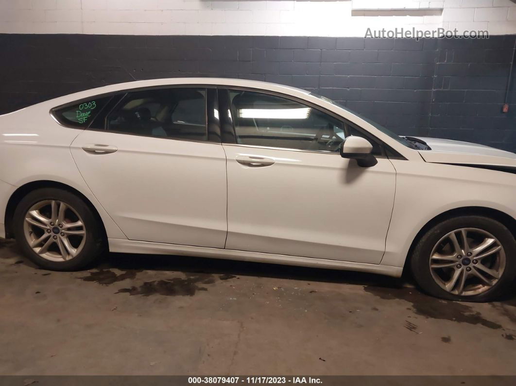 2018 Ford Fusion Se White vin: 3FA6P0HD7JR275725