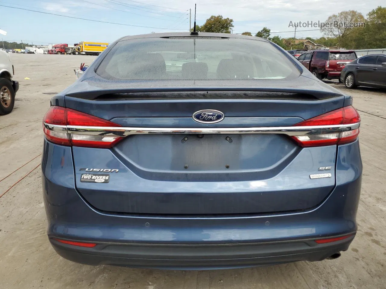 2018 Ford Fusion Se Blue vin: 3FA6P0HD7JR283498