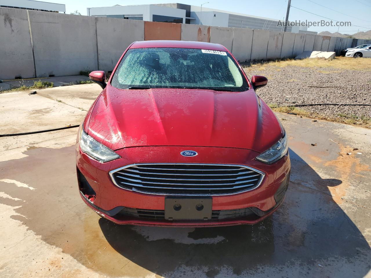 2019 Ford Fusion Se Maroon vin: 3FA6P0HD7KR135286