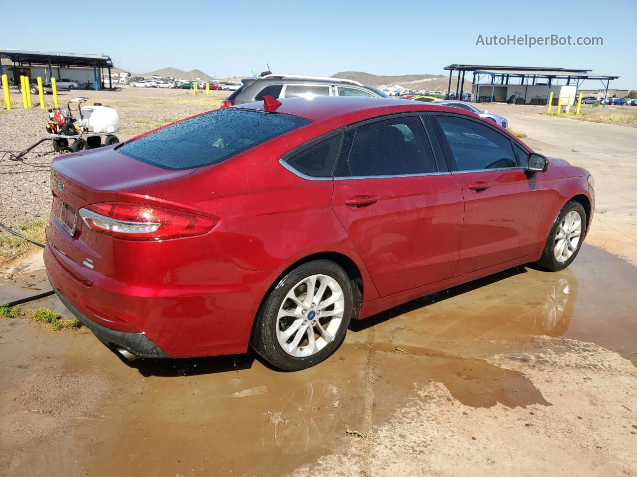 2019 Ford Fusion Se Maroon vin: 3FA6P0HD7KR135286