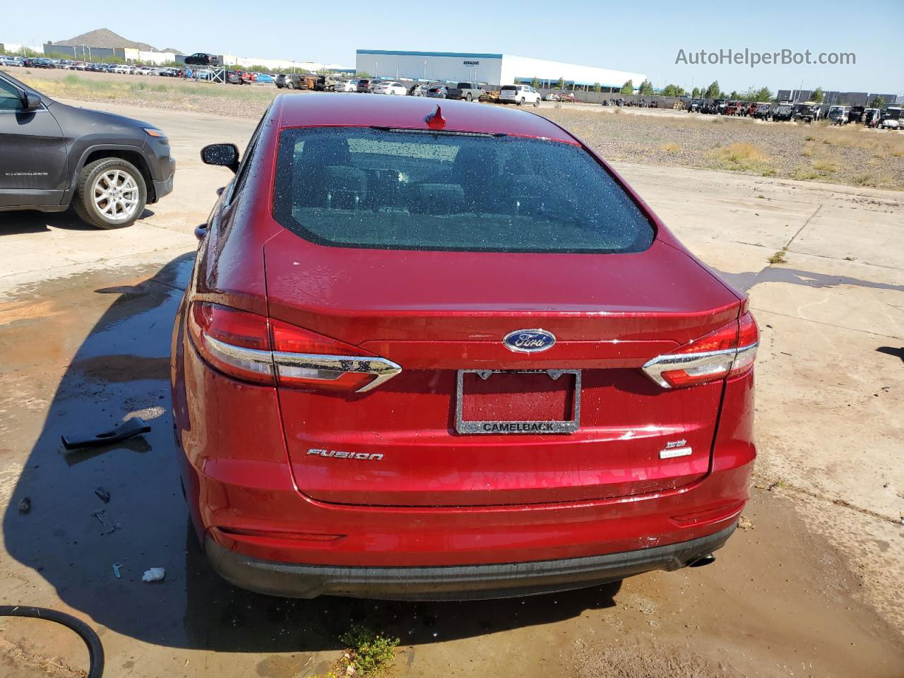 2019 Ford Fusion Se Maroon vin: 3FA6P0HD7KR135286