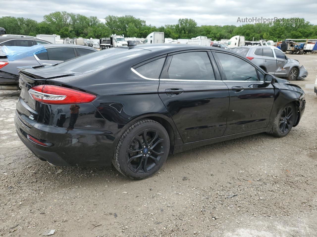 2019 Ford Fusion Se Black vin: 3FA6P0HD7KR172452