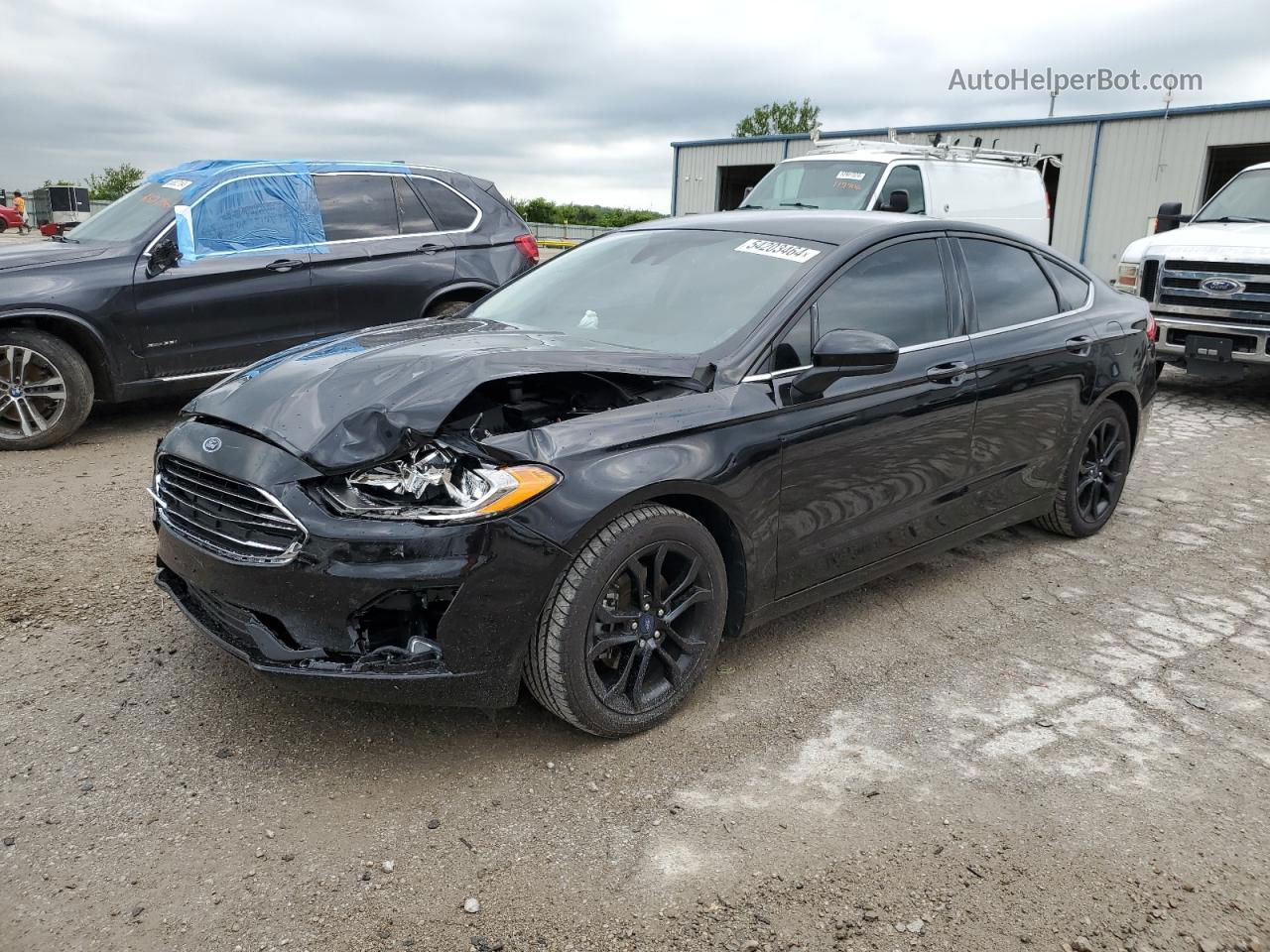 2019 Ford Fusion Se Black vin: 3FA6P0HD7KR172452