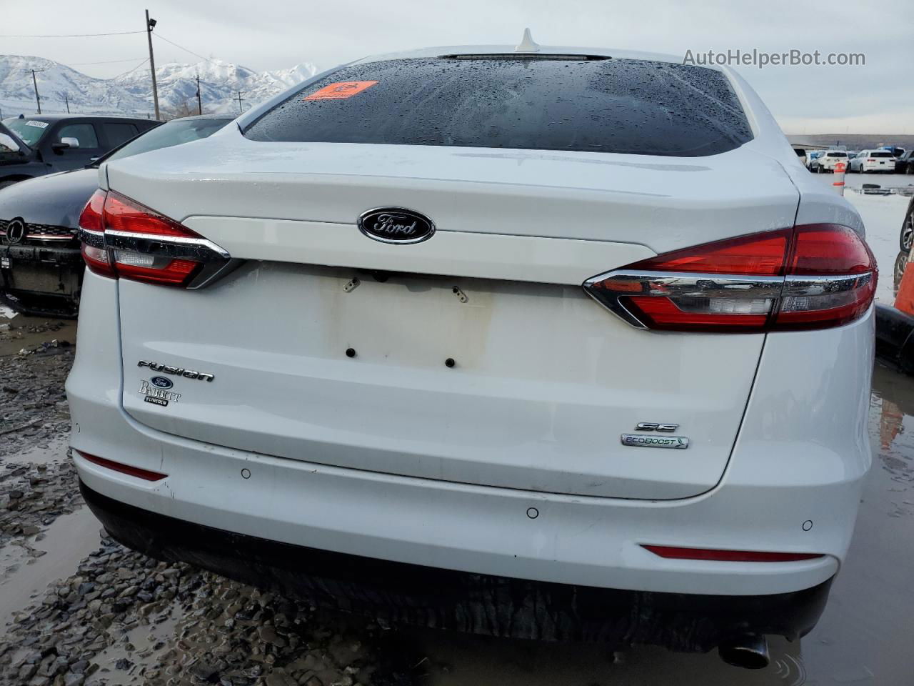 2019 Ford Fusion Se White vin: 3FA6P0HD7KR177487