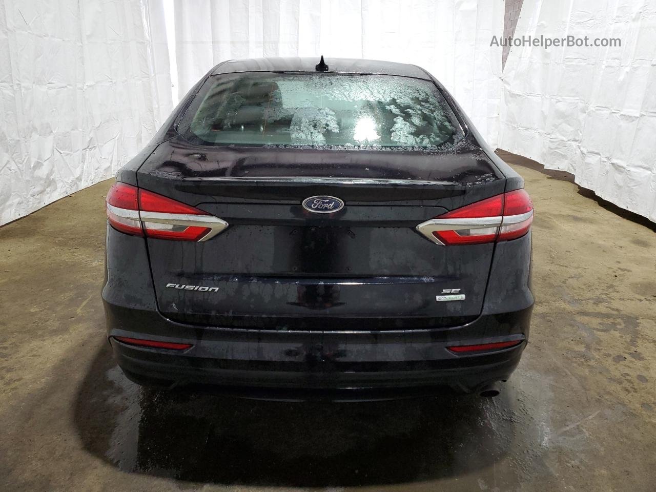 2019 Ford Fusion Se Черный vin: 3FA6P0HD7KR203411