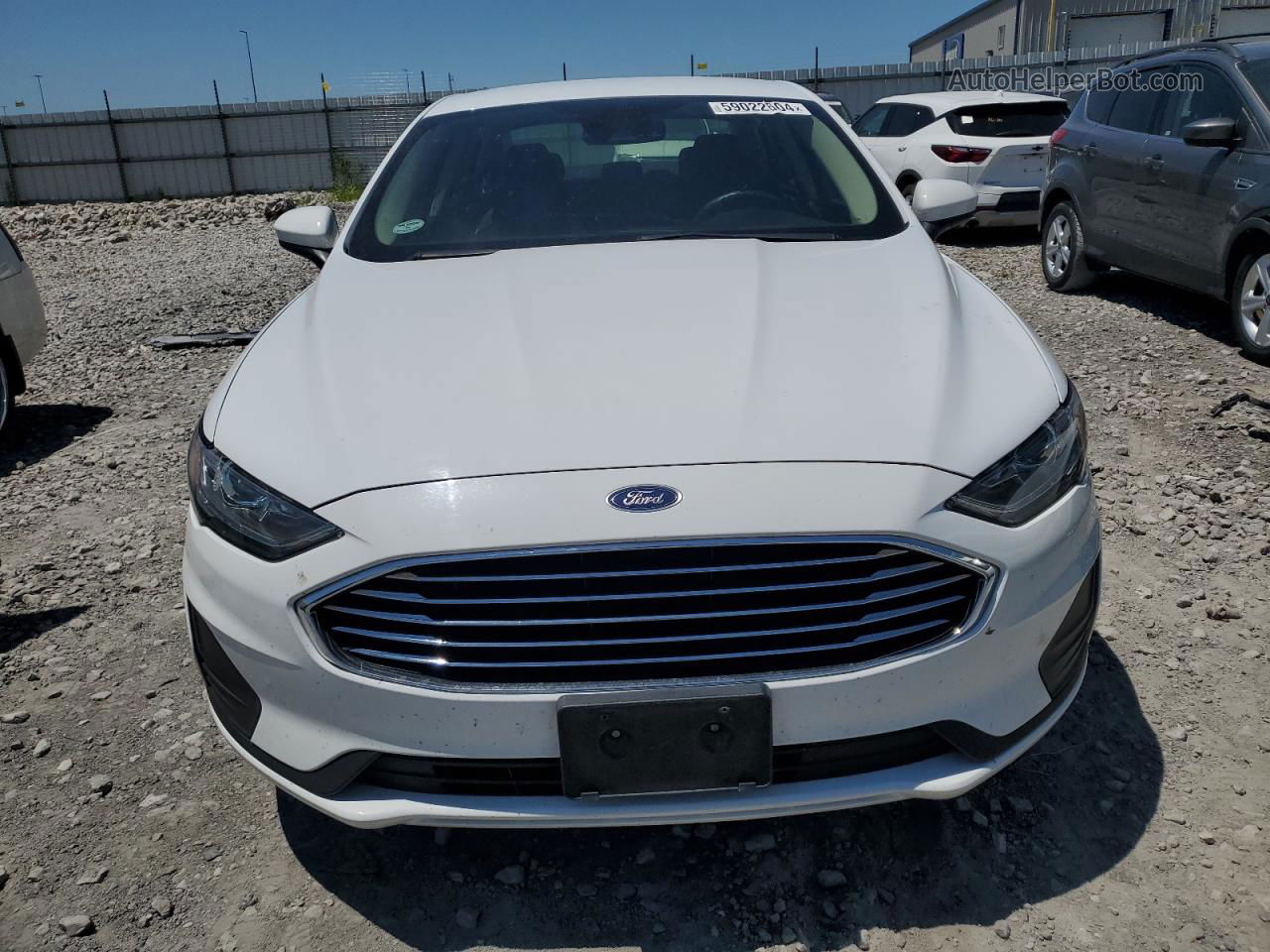 2019 Ford Fusion Se White vin: 3FA6P0HD7KR203943