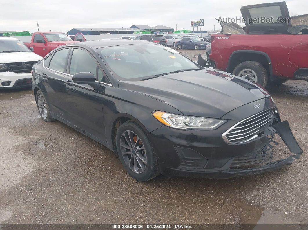 2019 Ford Fusion Se Black vin: 3FA6P0HD7KR282546