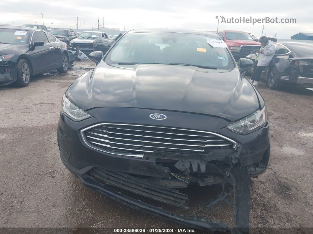 2019 Ford Fusion Se Black vin: 3FA6P0HD7KR282546