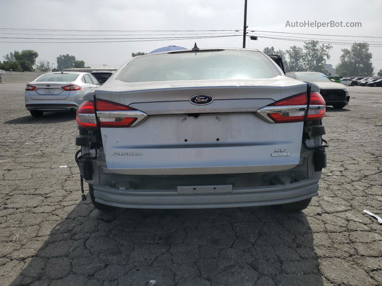 2020 Ford Fusion Se Silver vin: 3FA6P0HD7LR114102