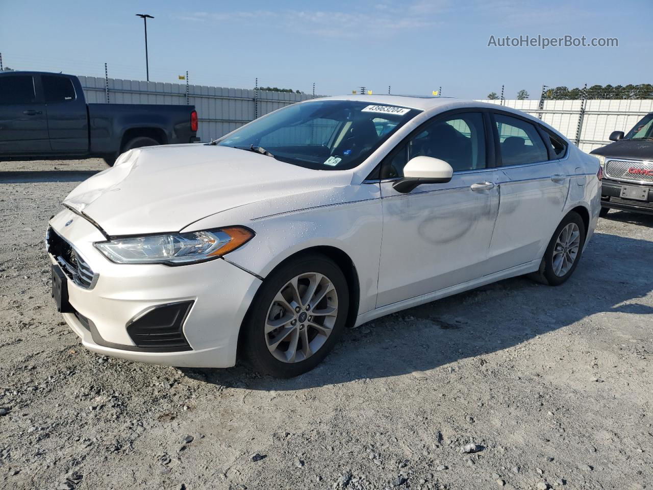 2020 Ford Fusion Se Белый vin: 3FA6P0HD7LR121583