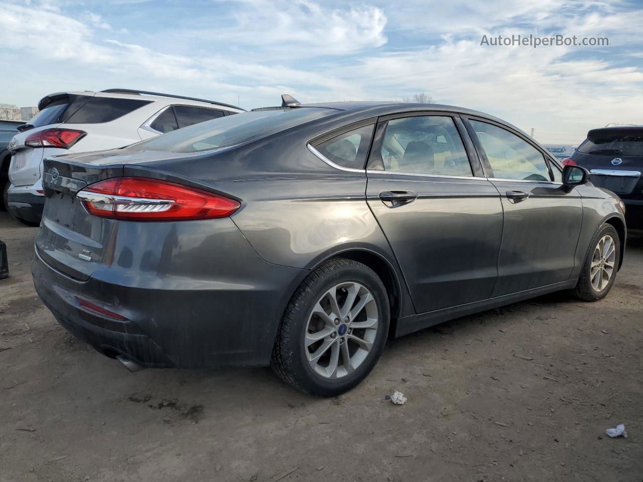 2020 Ford Fusion Se Серый vin: 3FA6P0HD7LR122989