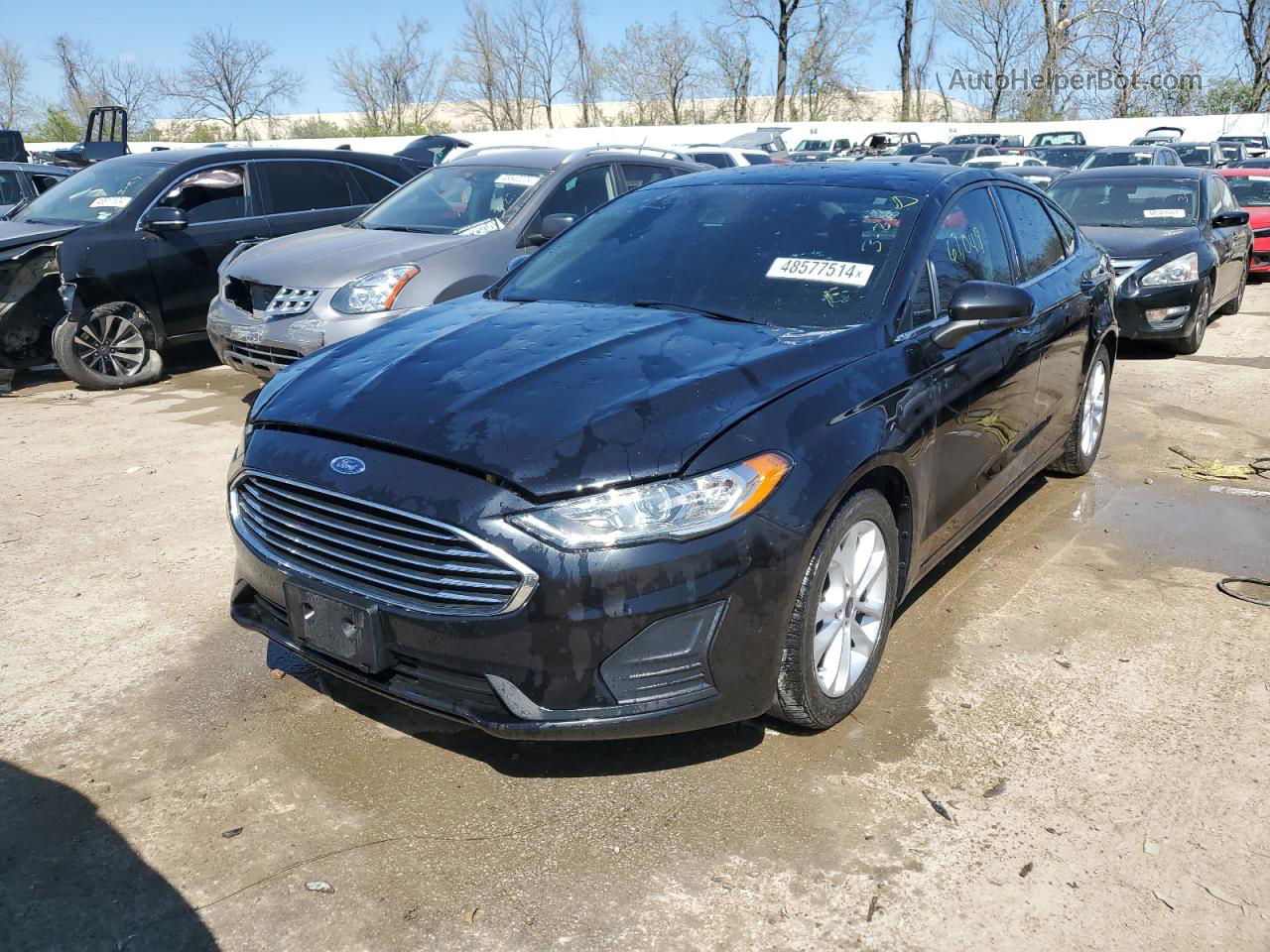 2020 Ford Fusion Se Black vin: 3FA6P0HD7LR126430