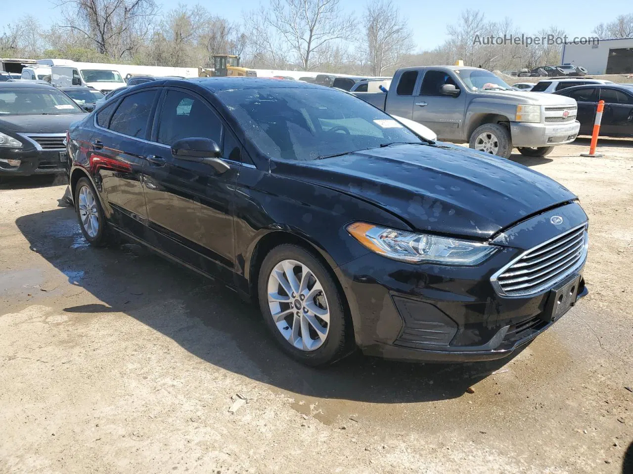 2020 Ford Fusion Se Черный vin: 3FA6P0HD7LR126430