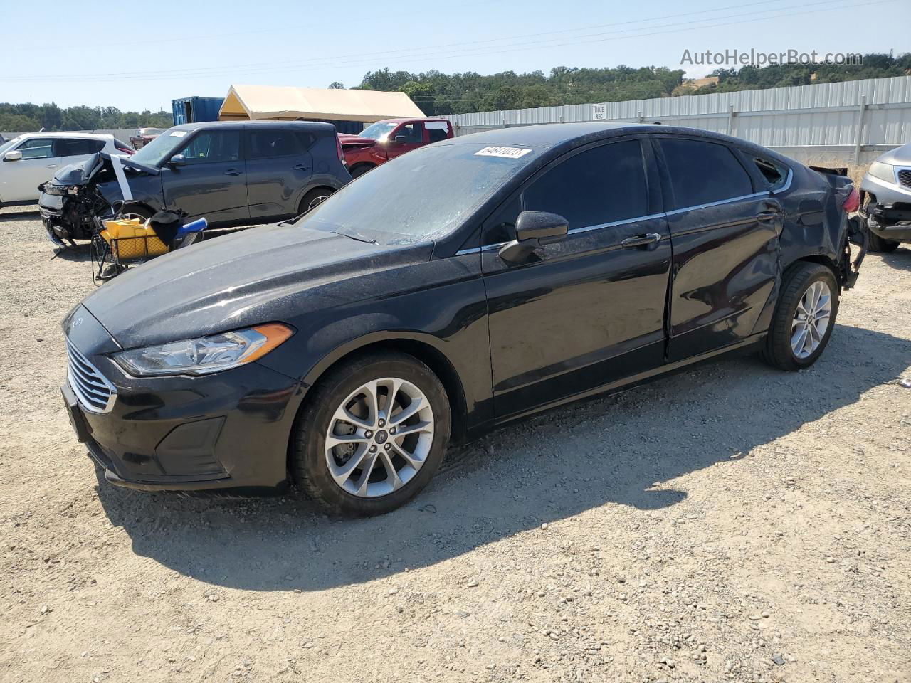 2020 Ford Fusion Se Black vin: 3FA6P0HD7LR155524