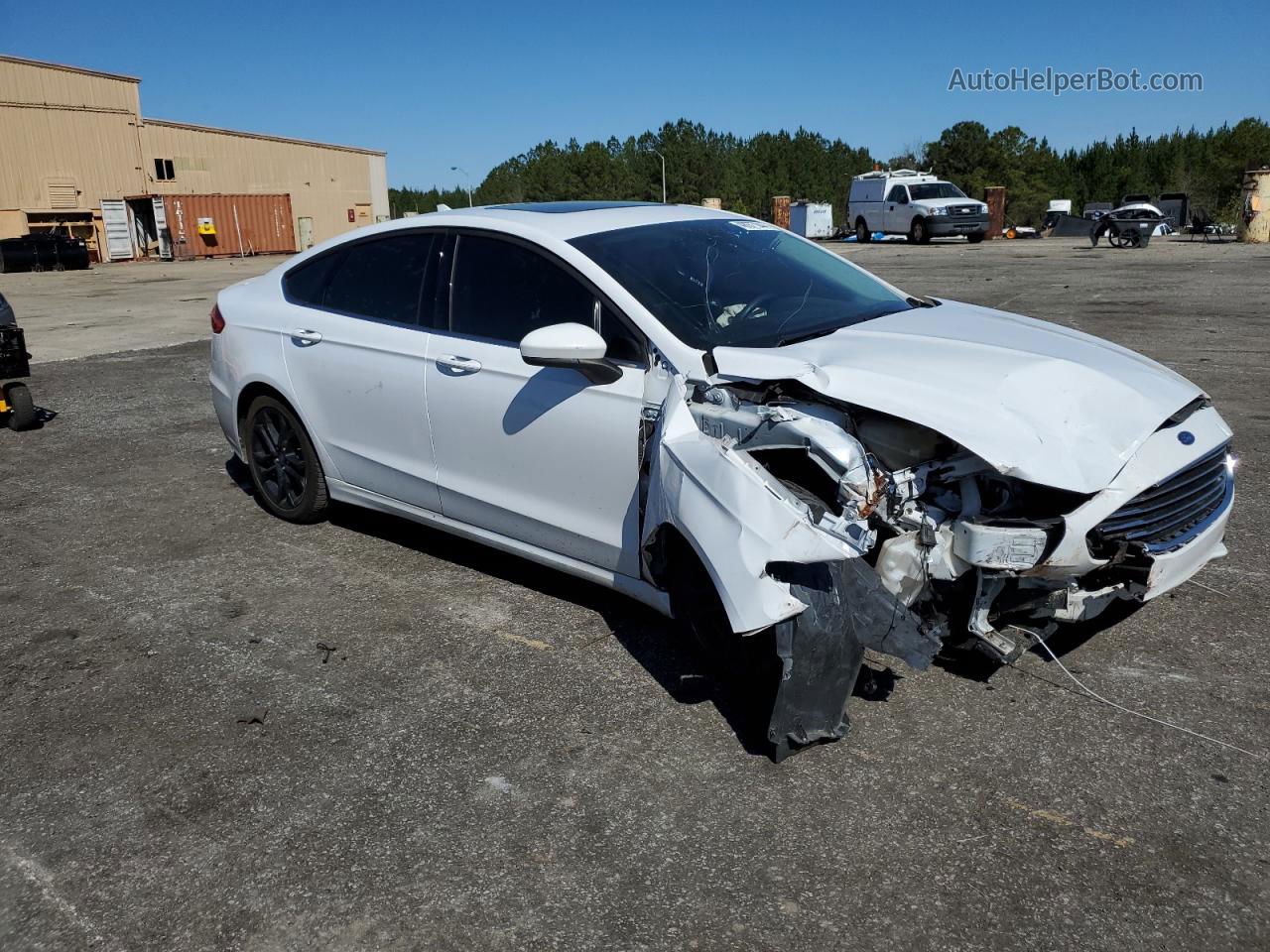 2020 Ford Fusion Se White vin: 3FA6P0HD7LR160139