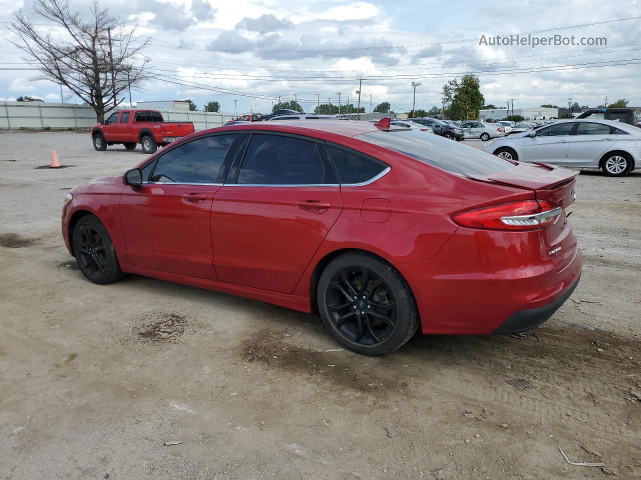 2020 Ford Fusion Se Red vin: 3FA6P0HD7LR186322