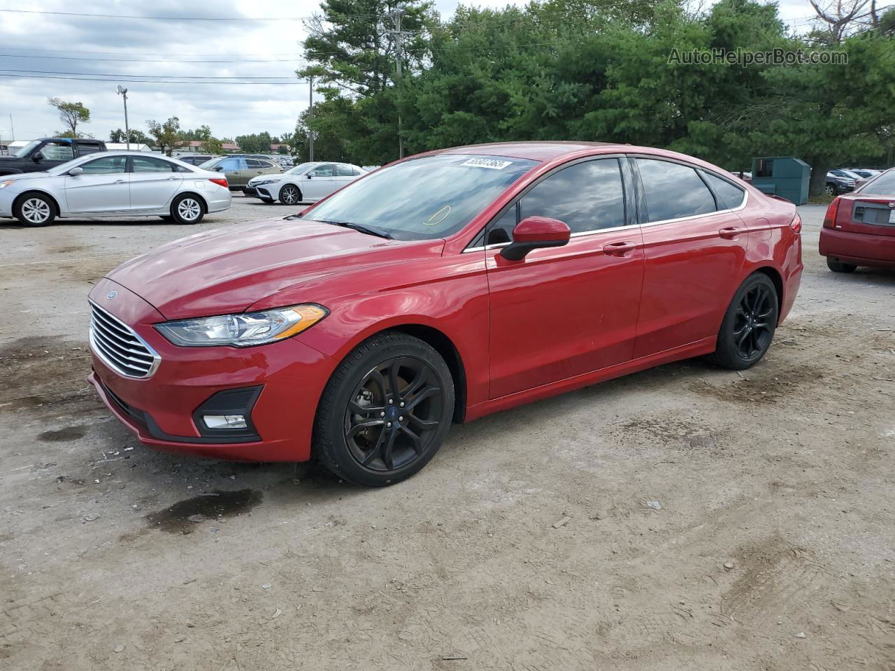 2020 Ford Fusion Se Red vin: 3FA6P0HD7LR186322