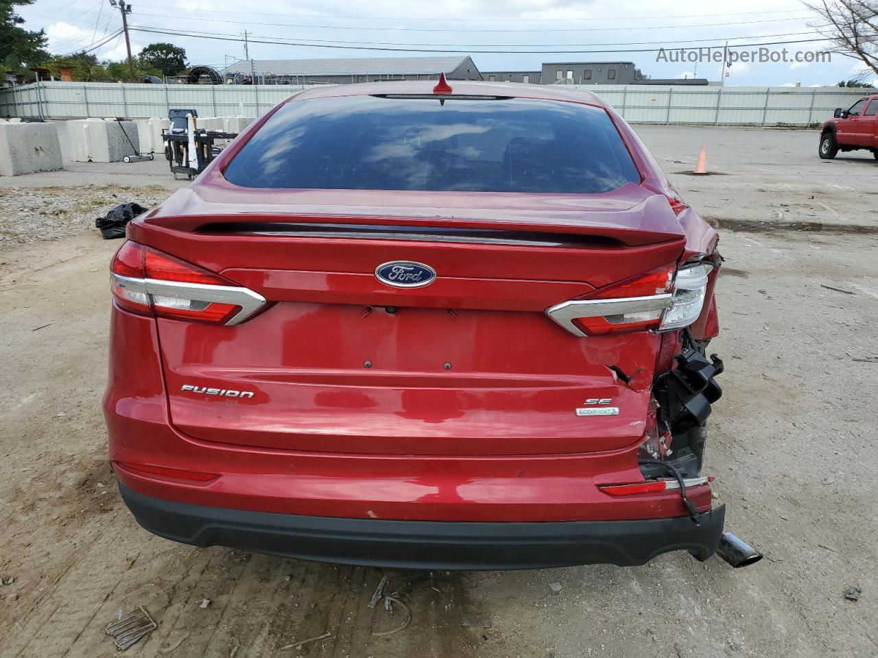 2020 Ford Fusion Se Red vin: 3FA6P0HD7LR186322