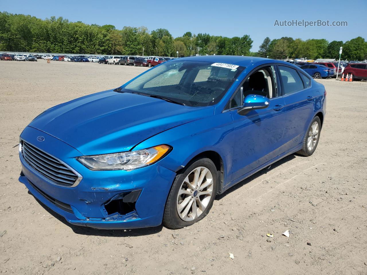 2020 Ford Fusion Se Blue vin: 3FA6P0HD7LR229735