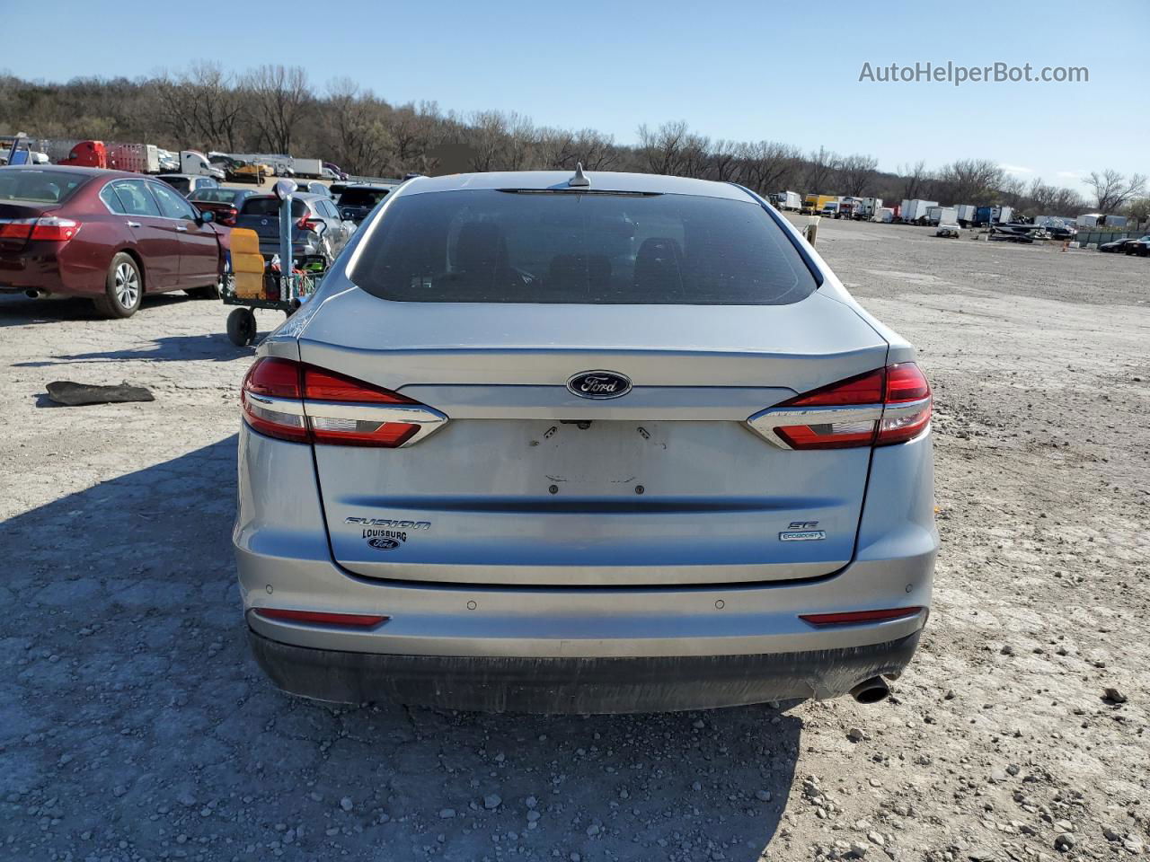 2020 Ford Fusion Se Silver vin: 3FA6P0HD7LR234935