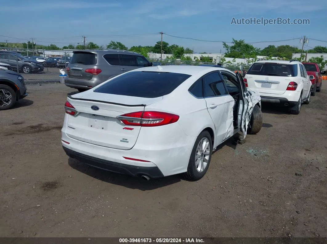 2020 Ford Fusion Se White vin: 3FA6P0HD7LR261844