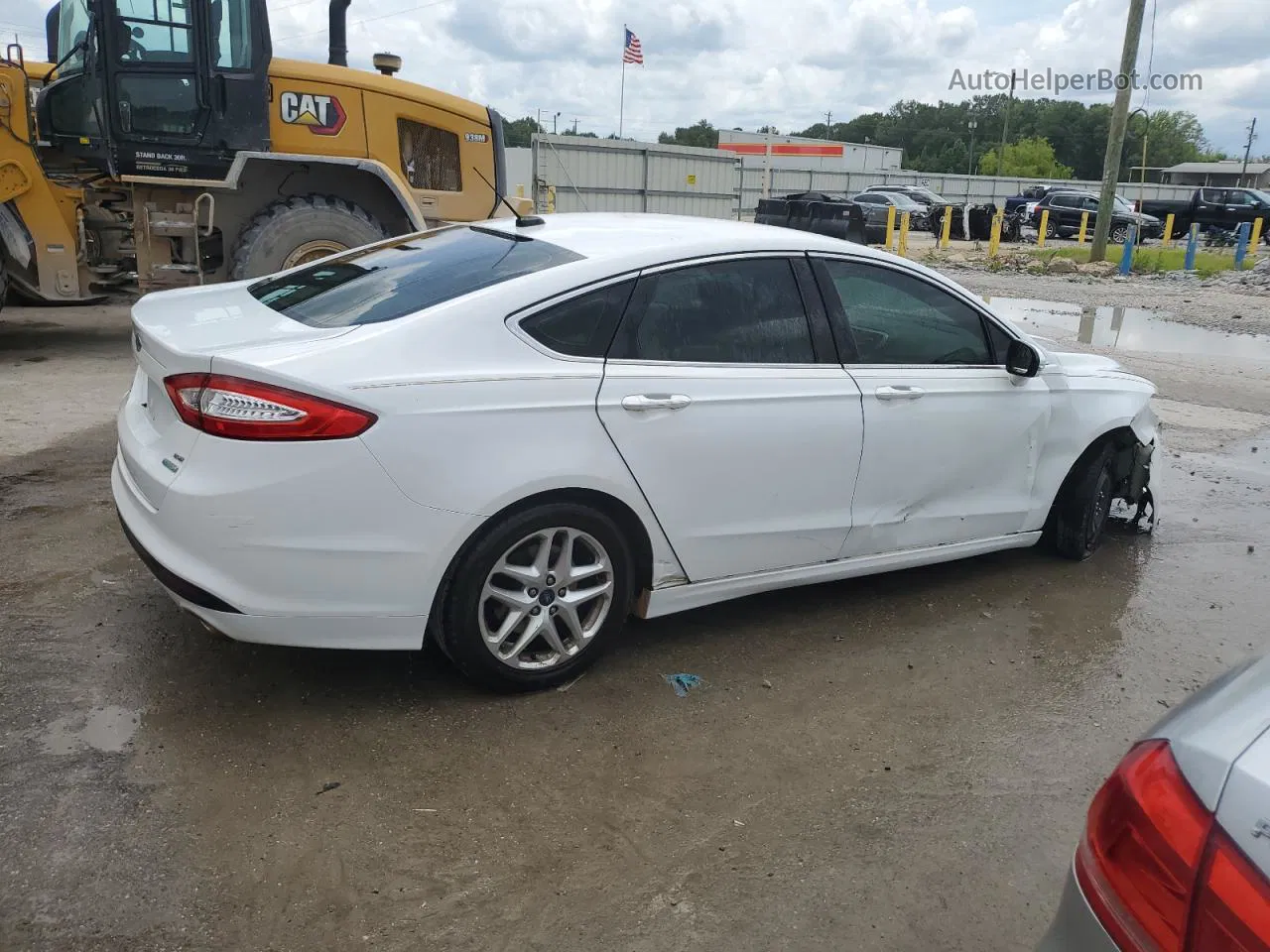 2014 Ford Fusion Se White vin: 3FA6P0HD8ER130148