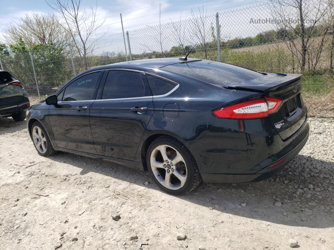 2014 Ford Fusion Se Black vin: 3FA6P0HD8ER192133