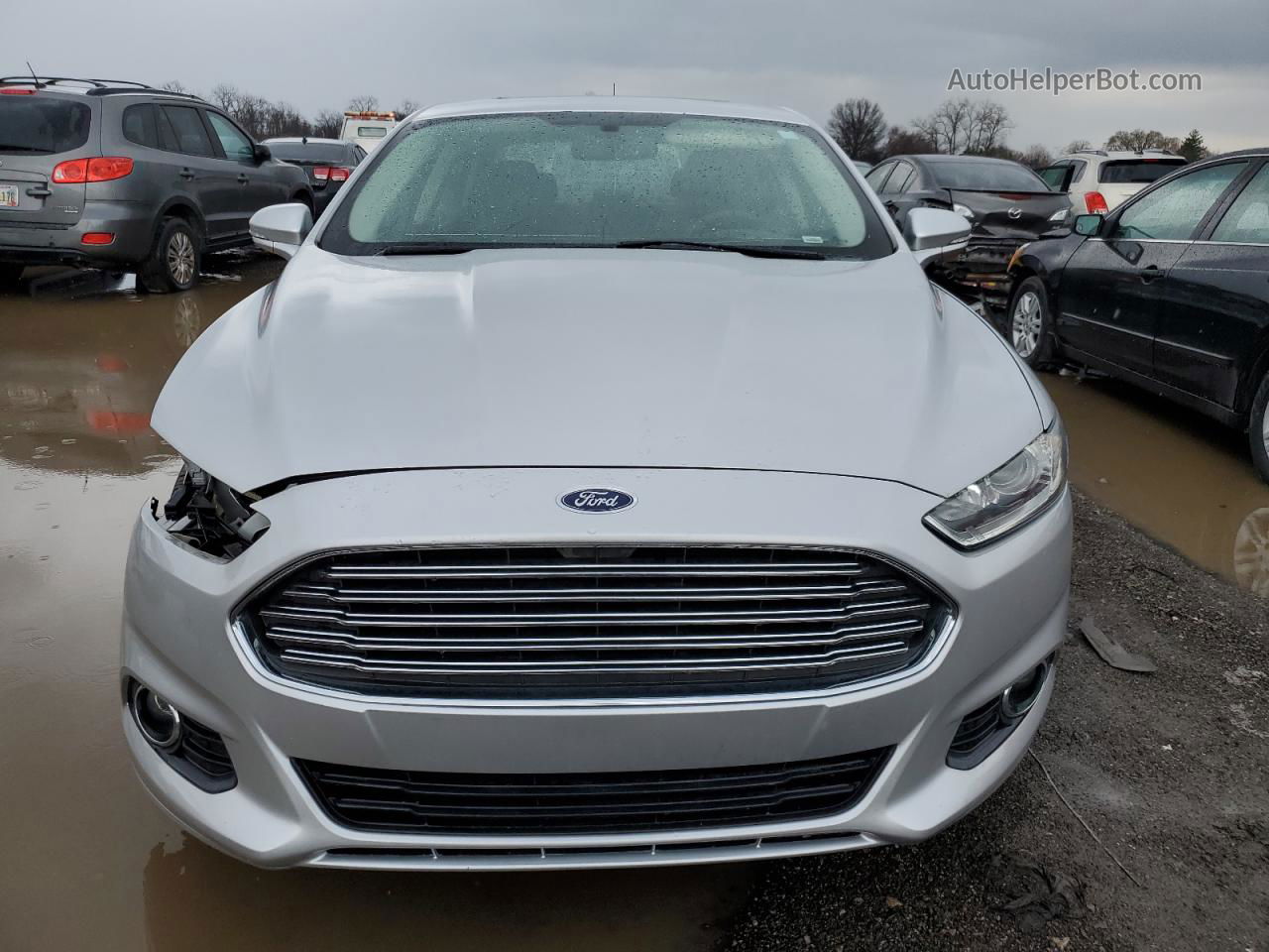 2014 Ford Fusion Se Silver vin: 3FA6P0HD8ER288537