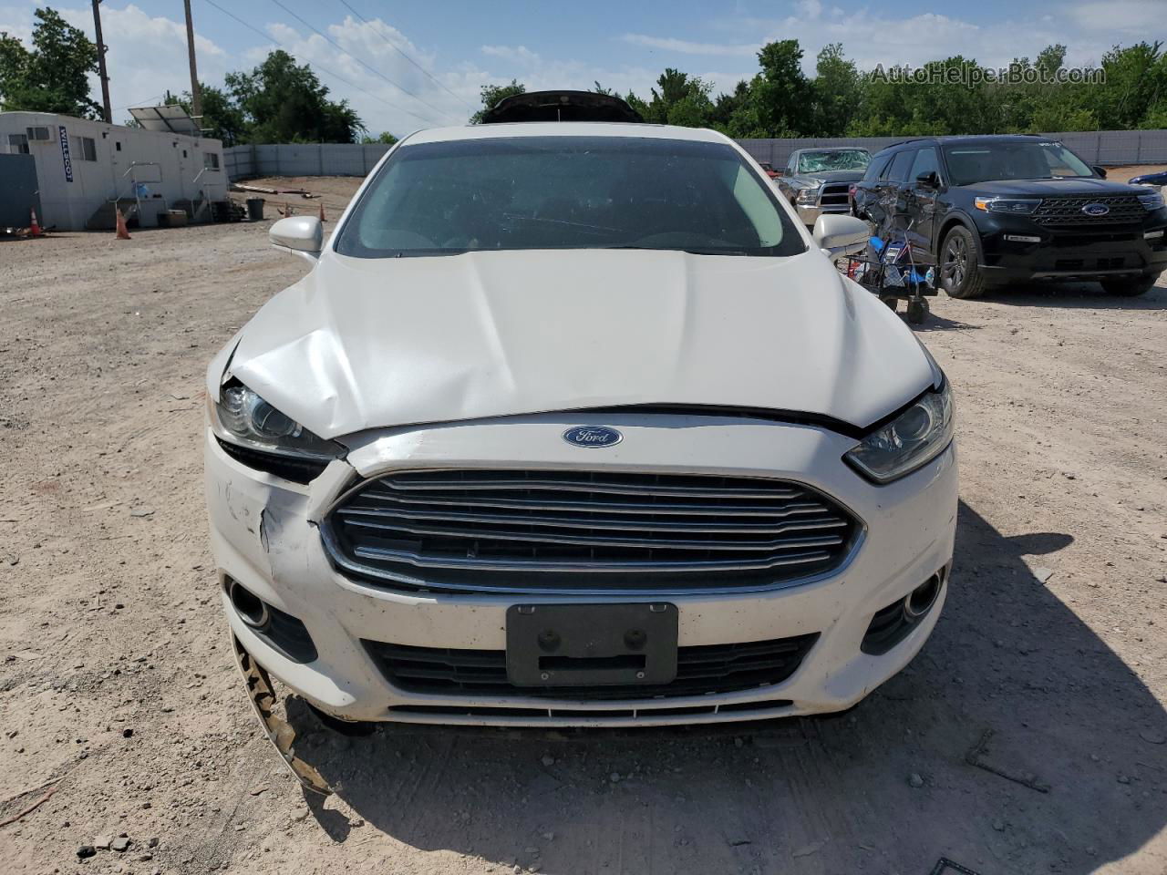 2015 Ford Fusion Se White vin: 3FA6P0HD8FR204024