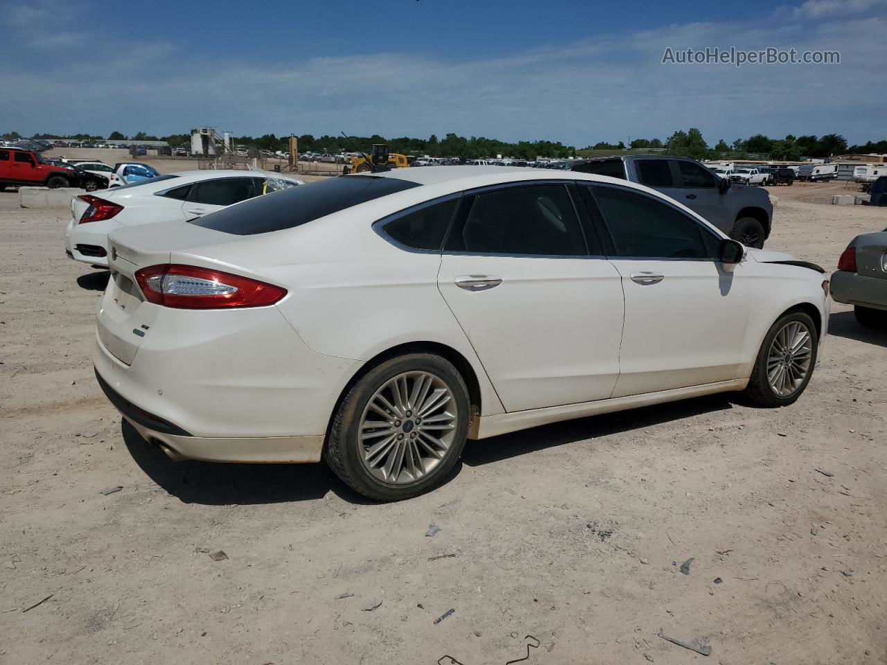 2015 Ford Fusion Se White vin: 3FA6P0HD8FR204024