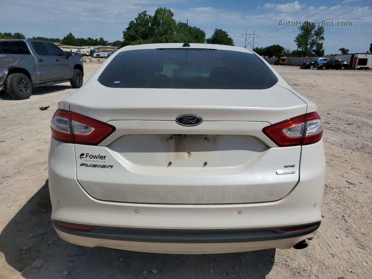 2015 Ford Fusion Se White vin: 3FA6P0HD8FR204024