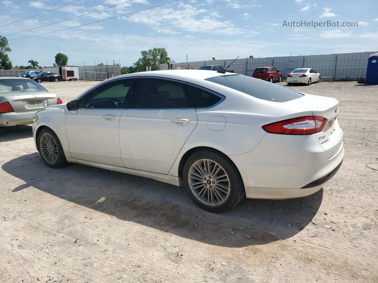 2015 Ford Fusion Se White vin: 3FA6P0HD8FR204024