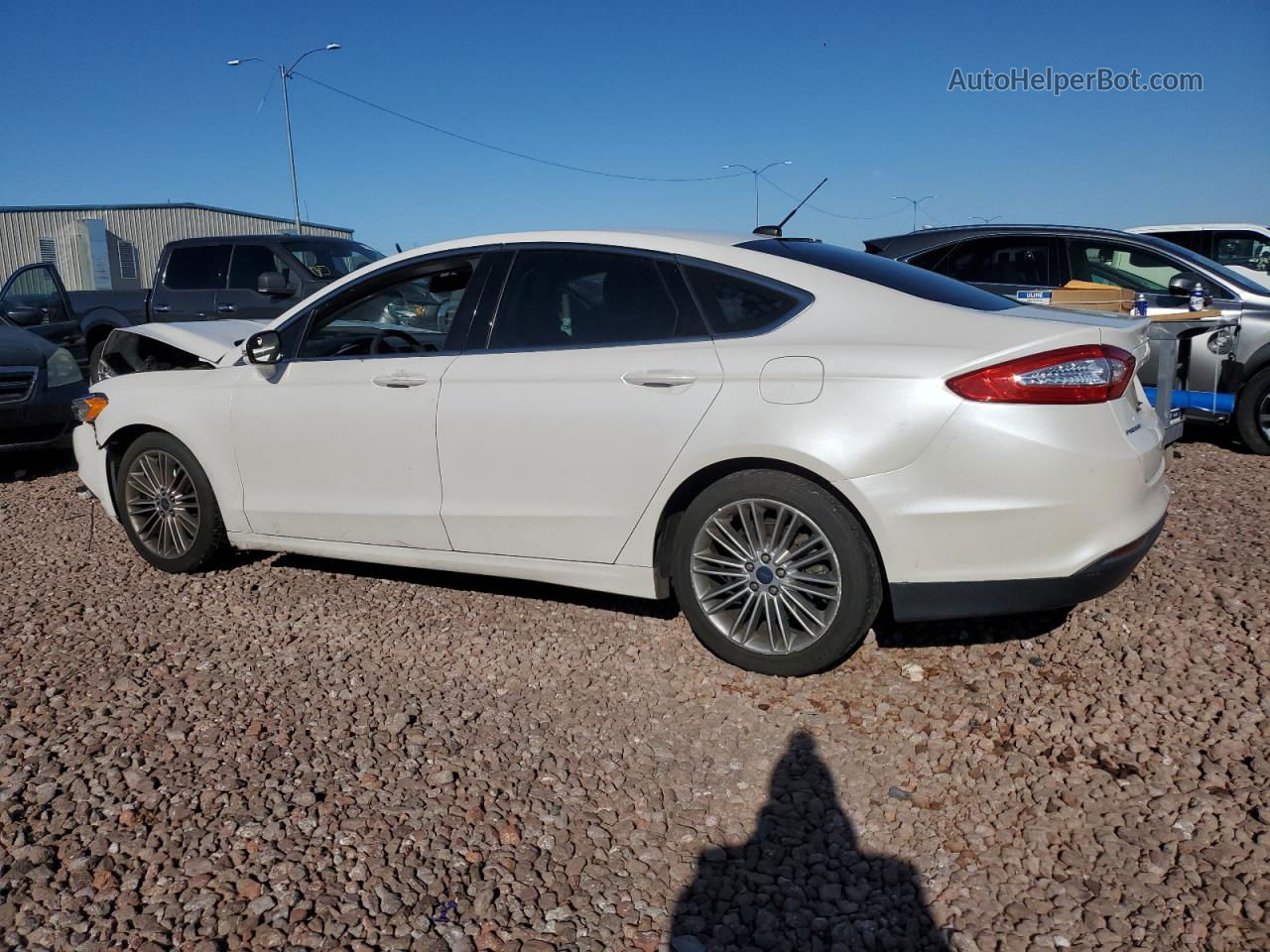 2015 Ford Fusion Se White vin: 3FA6P0HD8FR295005