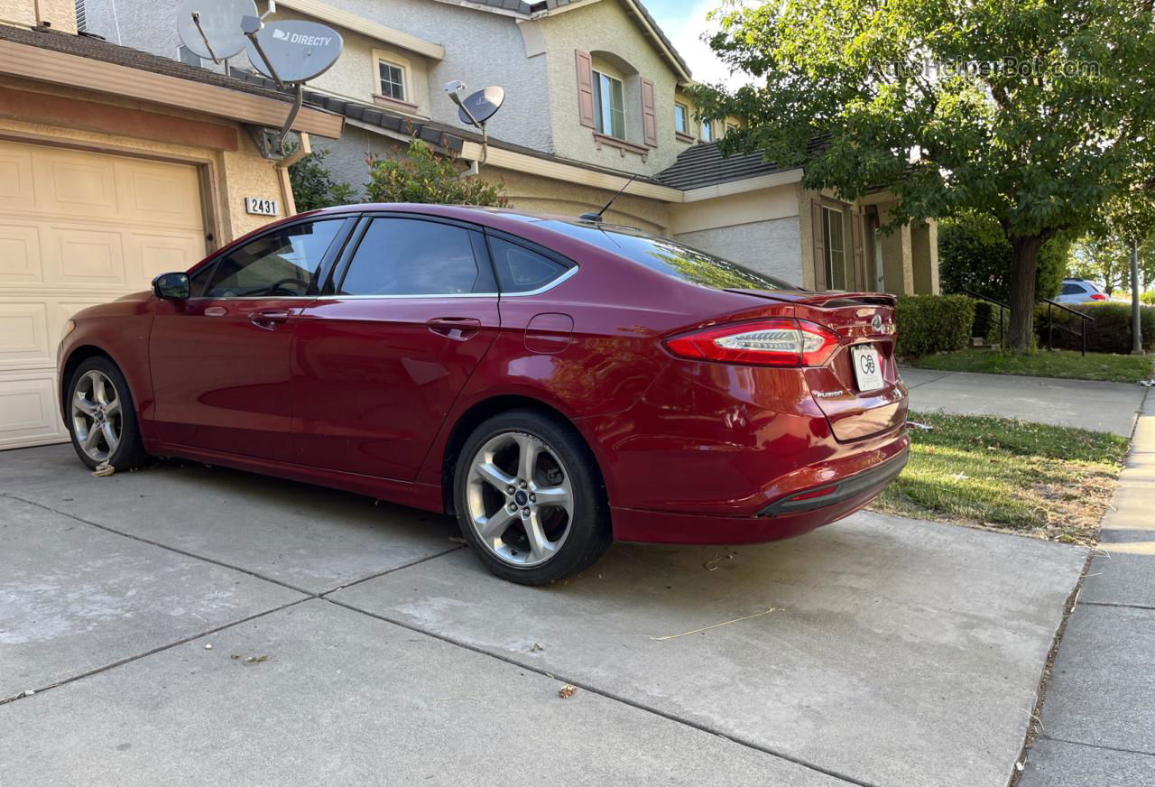 2015 Ford Fusion Se Red vin: 3FA6P0HD8FR306505