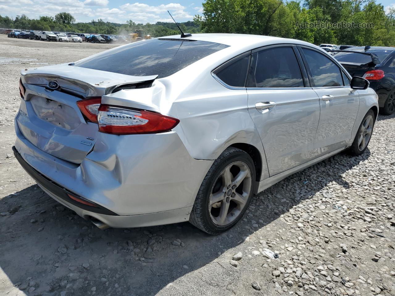 2016 Ford Fusion Se Silver vin: 3FA6P0HD8GR124398