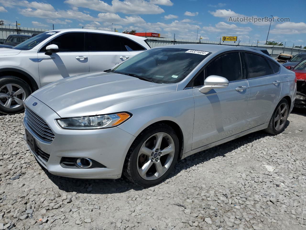 2016 Ford Fusion Se Silver vin: 3FA6P0HD8GR124398