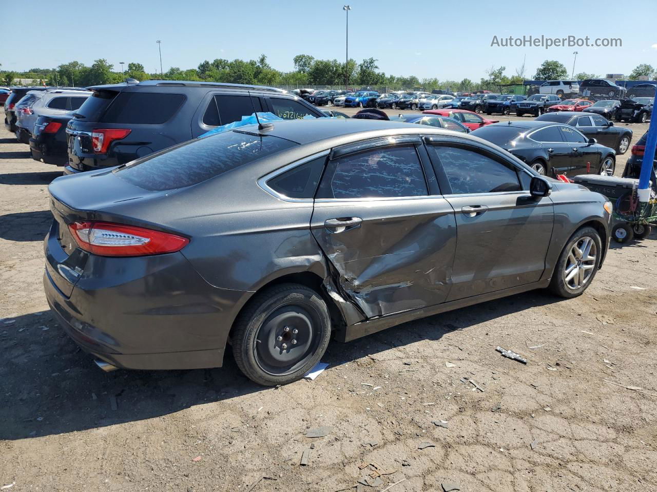 2016 Ford Fusion Se Gray vin: 3FA6P0HD8GR271840