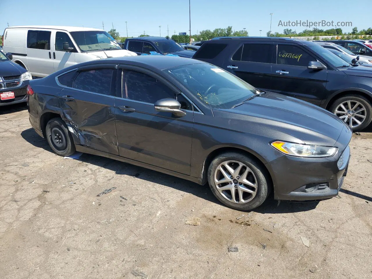 2016 Ford Fusion Se Gray vin: 3FA6P0HD8GR271840