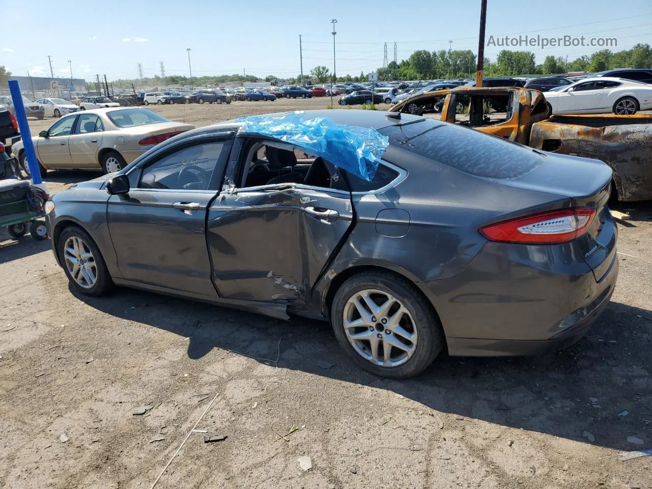 2016 Ford Fusion Se Gray vin: 3FA6P0HD8GR271840