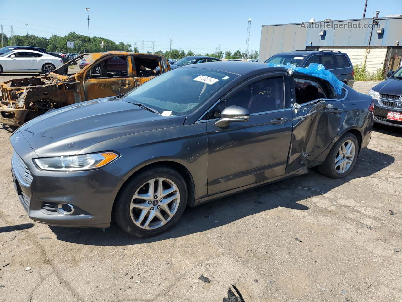 2016 Ford Fusion Se Gray vin: 3FA6P0HD8GR271840