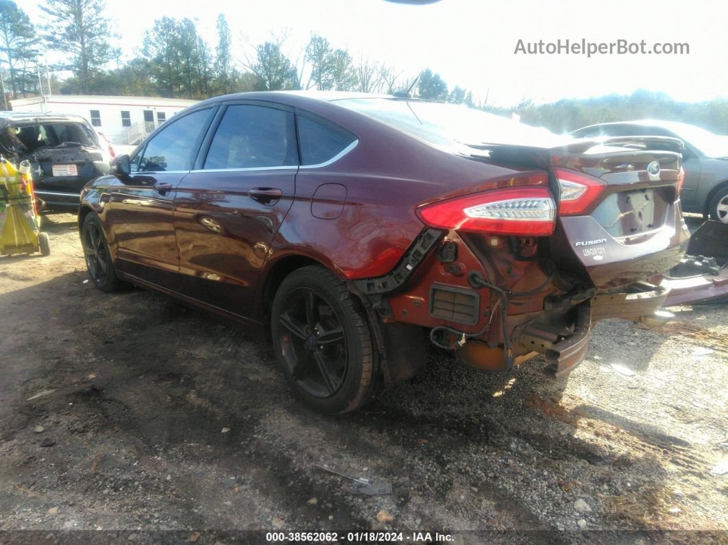 2016 Ford Fusion Se Бордовый vin: 3FA6P0HD8GR310846