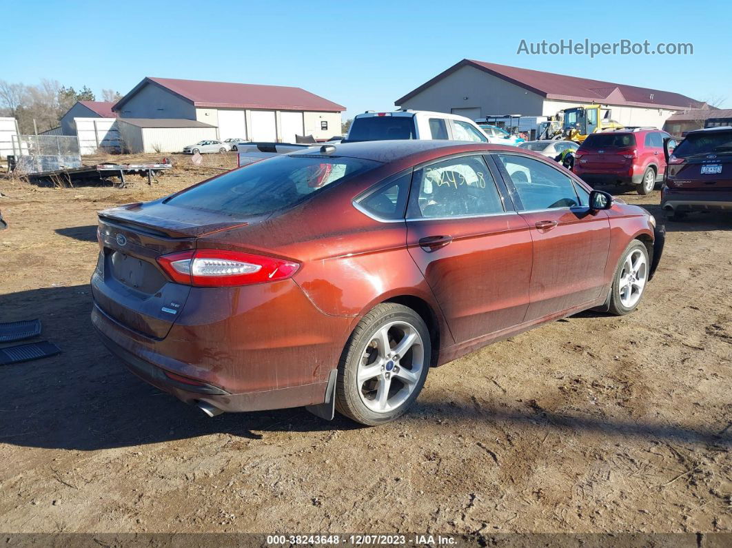 2016 Ford Fusion Se Burgundy vin: 3FA6P0HD8GR341885