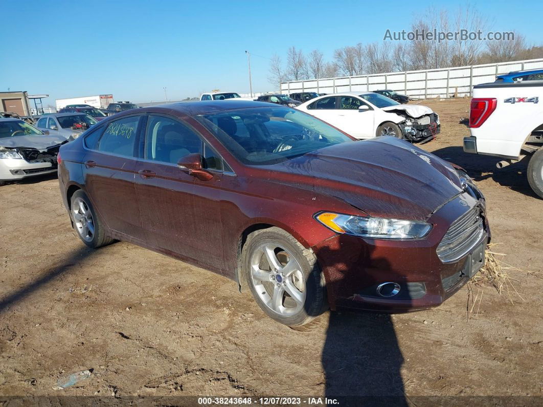 2016 Ford Fusion Se Burgundy vin: 3FA6P0HD8GR341885