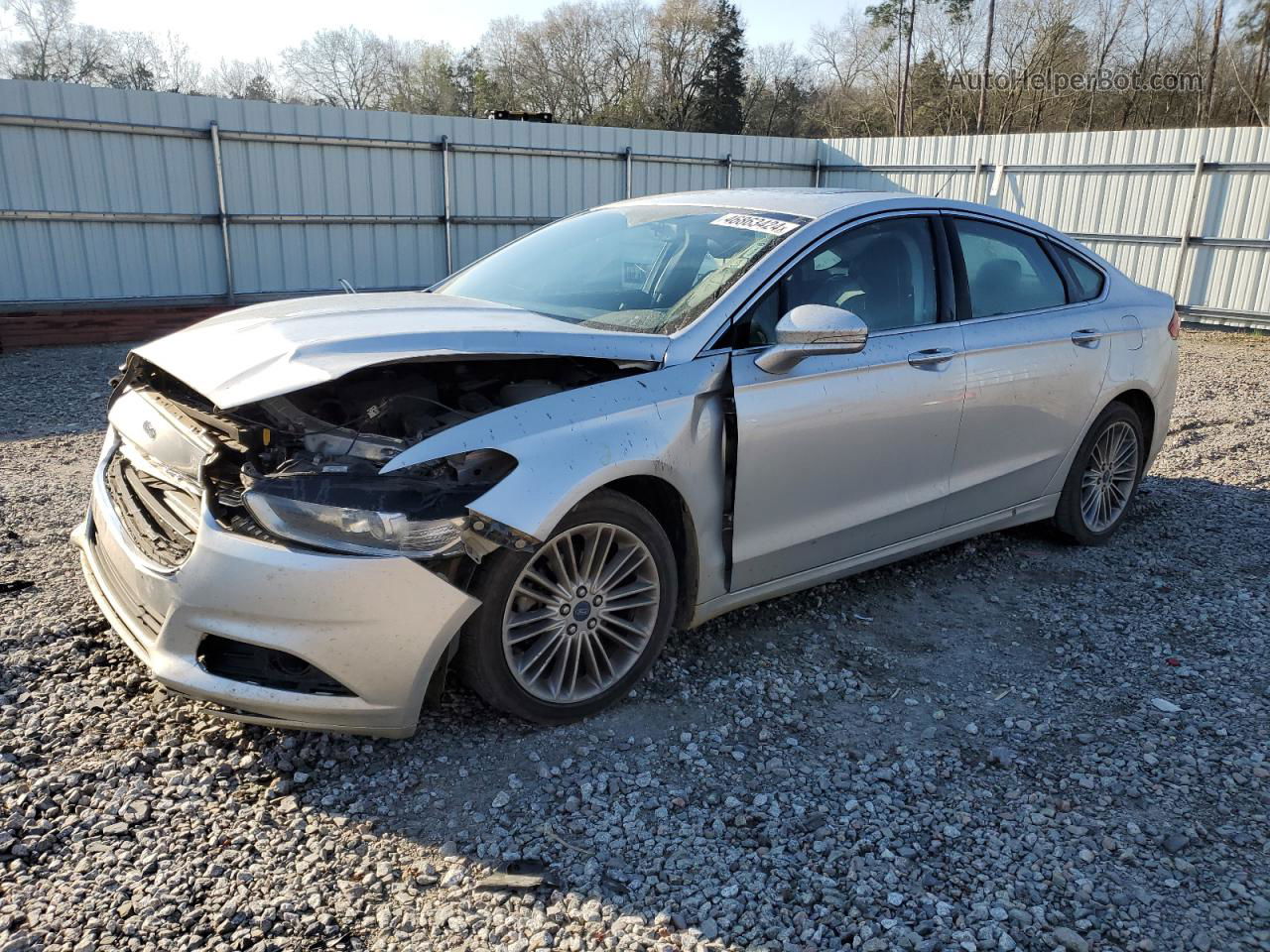 2016 Ford Fusion Se Silver vin: 3FA6P0HD8GR363532